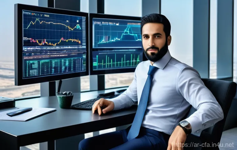 금융투자분석사의 자격 유지 조건 - **Continuous Learning and Adapting to Technology in Finance:**
    "A male financial analyst, appear...