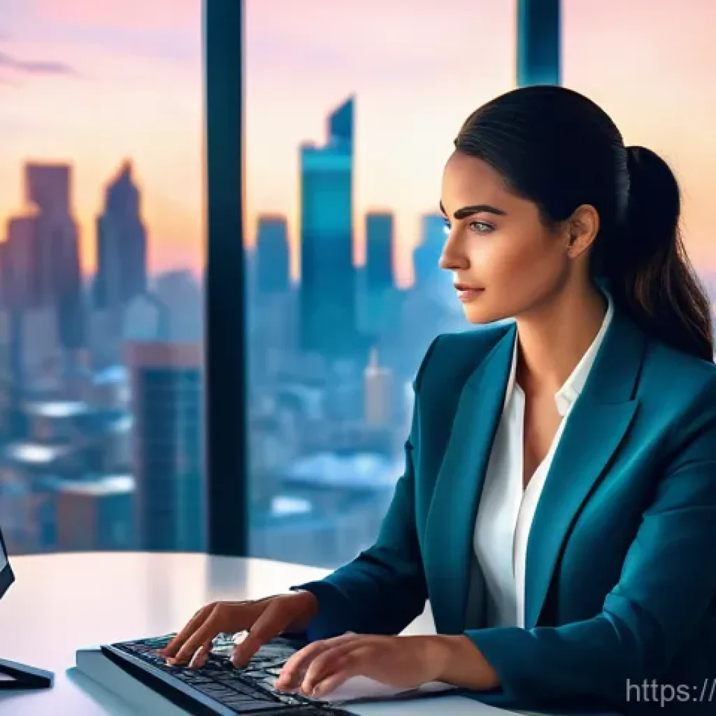 금융투자분석사의 업무 혁신 사례 - **Prompt 1: Sophisticated Financial Analyst with AI Hologram**
A focused, professional woman, a ...